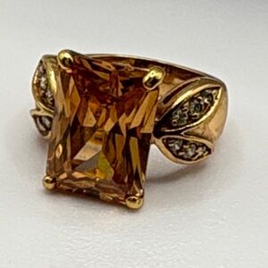 Park Lane Gold Ring with Brown Gemstone size 5